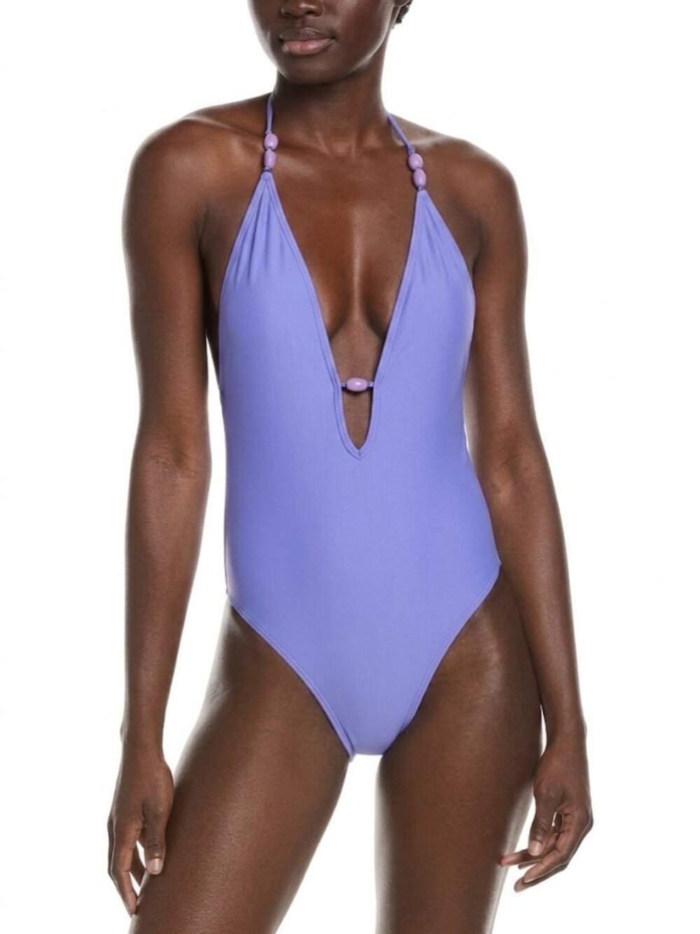 Ramy Brook  kailey beaded halter one piece swimsuit Size XS NWT